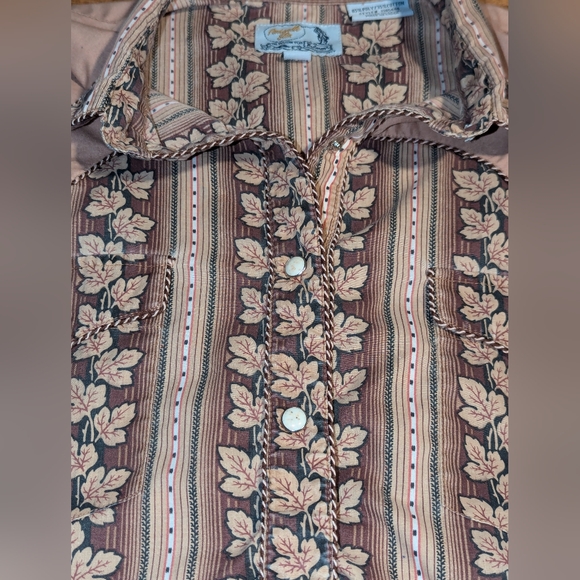 PANHANDLE SLIMS Vintage Retro Style Western Wear Womens Button Down Shirt Size L - Picture 8 of 11